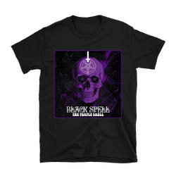 Black Spell - Purple Skull Album Cover T-Shirt - Black