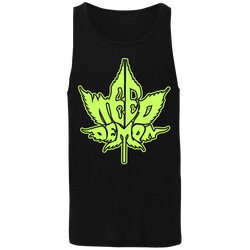Weed Demon - Green Logo Tank Top - Black