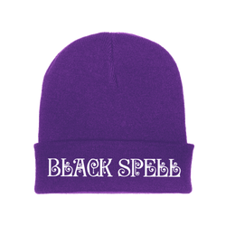 Black Spell - Purple Skull Embroidered Logo Beanie - Purple