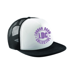 London Doom Collective - Embroidered Purple Logo Trucker Cap - Black/White