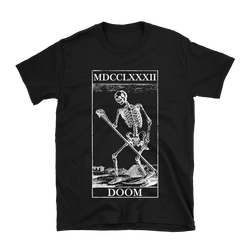 1782 - Doom Tarot White Logo T-Shirt - Black