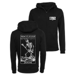 1782 - Doom Tarot White Logo Zip Hoodie - Black