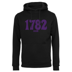 1782 - Pure Occult Fuckin’ Doom Purple Logo Pullover Hoodie - Black
