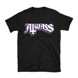 Aiwass - Purple & White Logo T-Shirt - Black