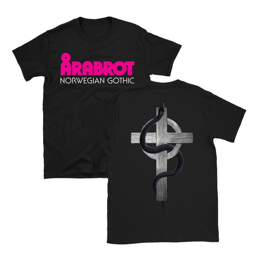Arabrot - Serpent & Cross Double Sided T-Shirt - Black