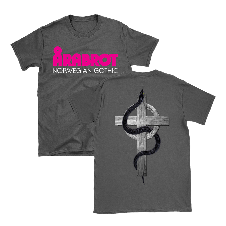Arabrot - Serpent & Cross Double Sided T-Shirt - Charcoal