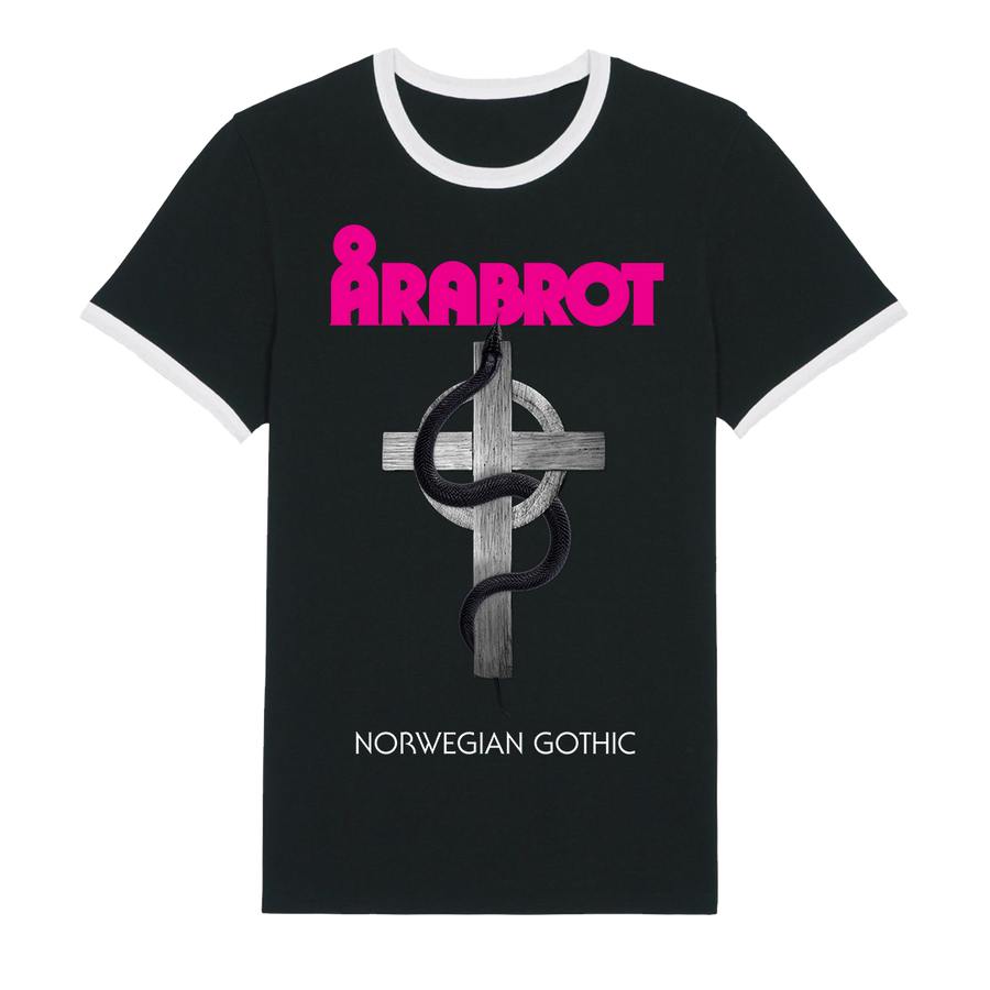 Arabrot - Serpent & Cross Ringer T-Shirt - Black/White