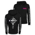 Arabrot - Serpent & Cross Zip Hoodie - Black