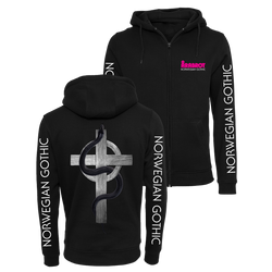 Arabrot - Serpent & Cross Zip Hoodie - Black