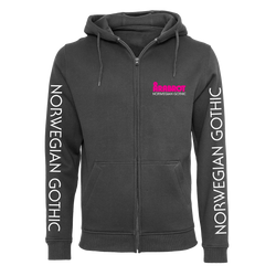 Arabrot - Serpent & Cross Zip Hoodie - Charcoal