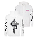 Arabrot - Serpent & Cross Zip Hoodie - White