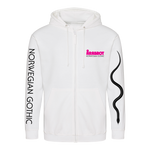 Arabrot - Serpent & Cross Zip Hoodie - White