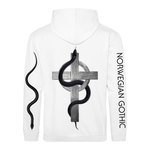 Arabrot - Serpent & Cross Zip Hoodie - White