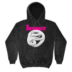 Arabrot - Coiled Serpent Acid Wash Pullover Hoodie - Black