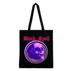 Black Spell - Psych Skull Tote Bag - Black