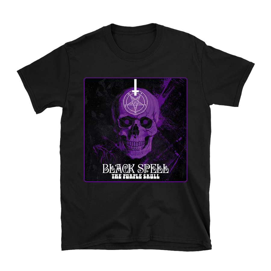 Black Spell - Purple Skull Album Cover T-Shirt - Black