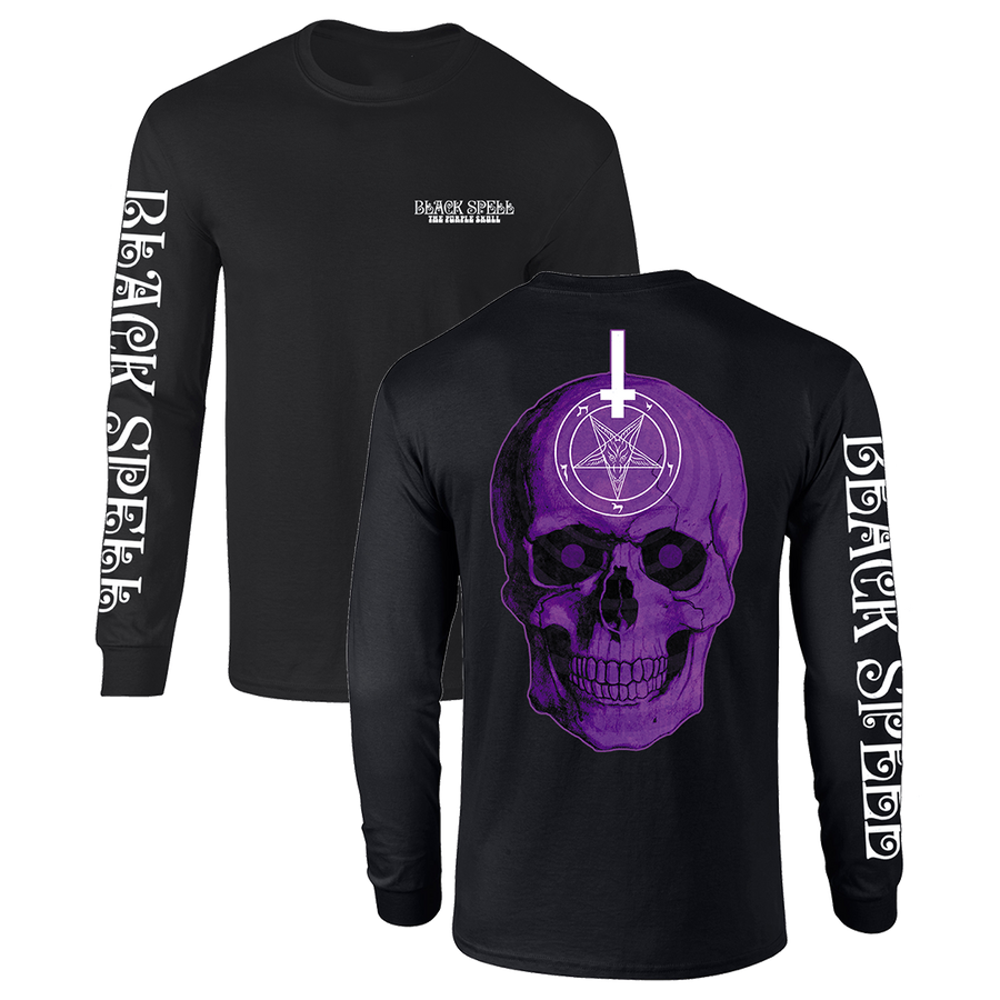 Black Spell - Purple Skull Logo Longsleeve - Black