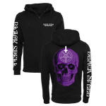 Black Spell - Purple Skull Logo Zip Hoodie - Black