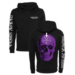 Black Spell - Purple Skull Logo Zip Hoodie - Black