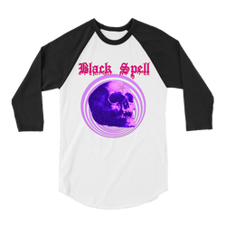 Black Spell - Psych Skull Raglan - White/Black