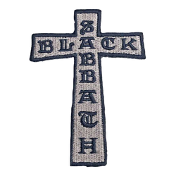 Black Sabbath - Silver Woven Cross Patch