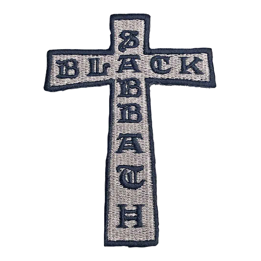 Black Sabbath - Silver Woven Cross Patch