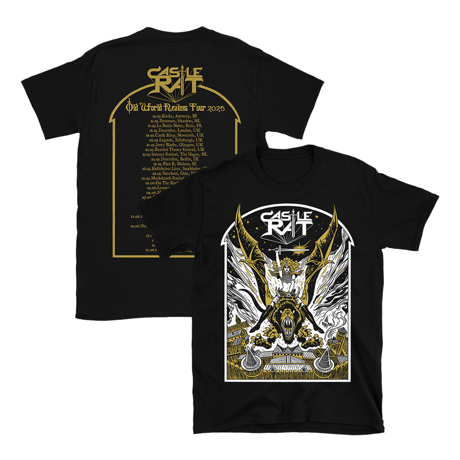 Castle Rat - Old World Realms UK/EU Tour 2025 T-Shirt - Black