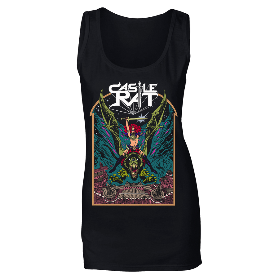Castle Rat - Flying Rat (Colour) Women's Tank Top - Black