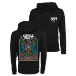 Castle Rat - Flying Rat (Colour) Zip Hoodie - Black