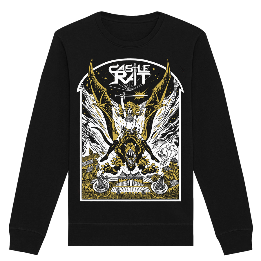 Castle Rat - Flying Rat Crewneck Sweatshirt - Black