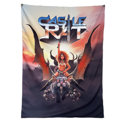 Castle Rat - Flying Rat Chrome Logo Flag