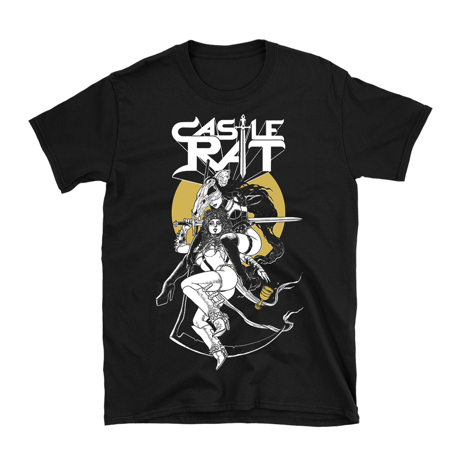 Castle Rat - Gold Sun T-Shirt - Black