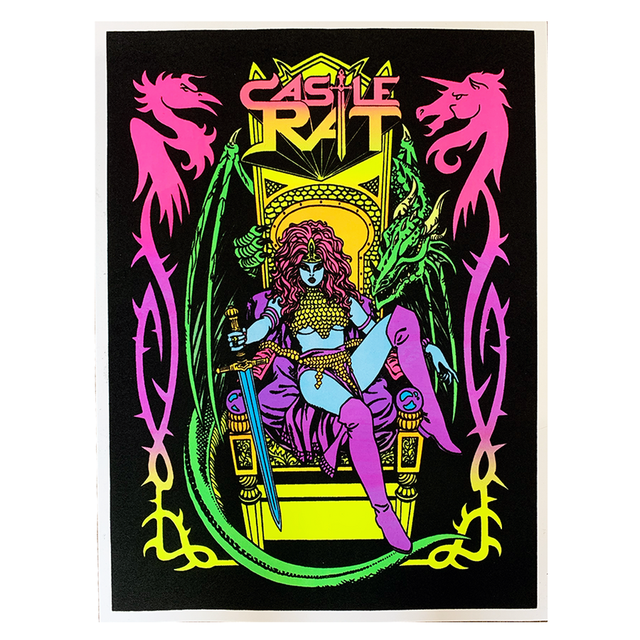 Castle Rat - Dragon Throne Blacklight Poster