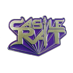 Castle Rat - Logo Pin Badge - Silver/Purple