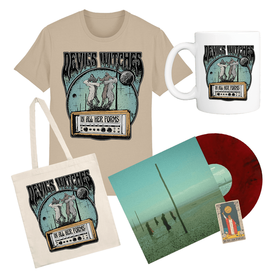 Devil's Witches - In All Her Forms Bundle - Maiden Edition Vinyl (Unsigned) + Sand T-Shirt + Natural Tote Bag + White Mug
