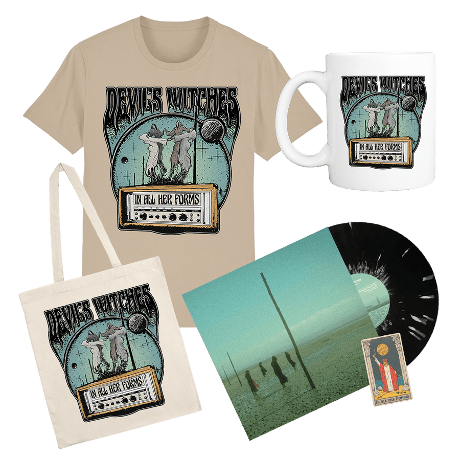 Devil's Witches - In All Her Forms Bundle - Mistress Edition Vinyl (Unsigned) + Sand T-Shirt + Natural Tote Bag + White Mug
