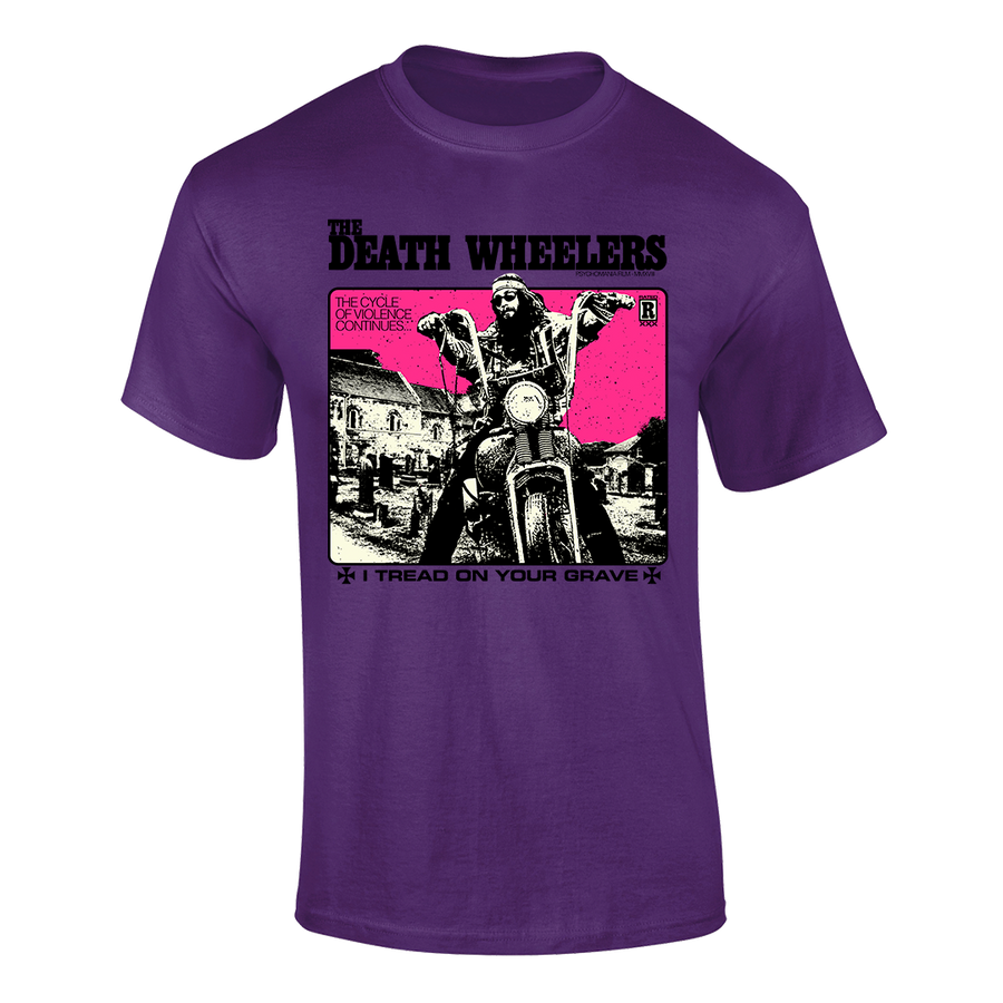 The Death Wheelers - I Tread on Your Grave T-Shirt - Purple