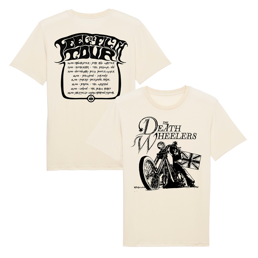 The Death Wheelers - Feel the Filth Tour T-Shirt - Natural (SALE)