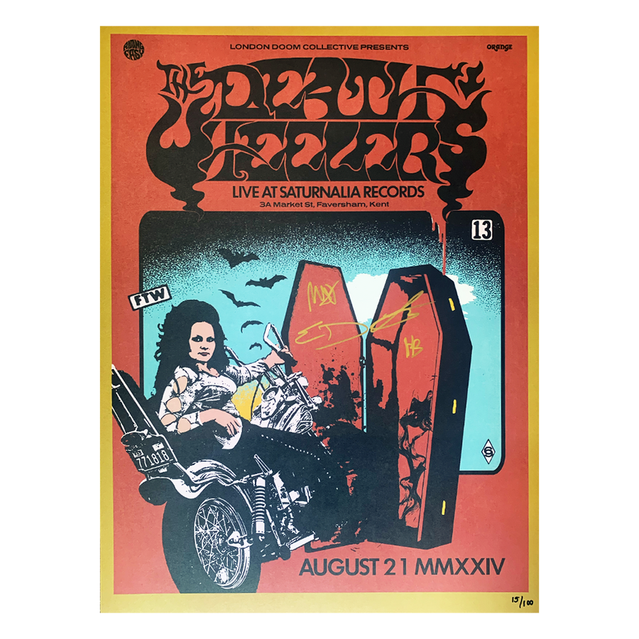 The Death Wheelers - Live at Saturnalia Records 2024 Art Print - Unframed (SIGNED)