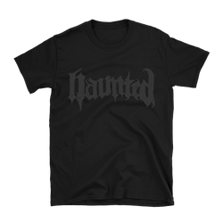 Haunted - Black Logo T-Shirt - Black