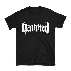 Haunted - White Logo T-Shirt - Black