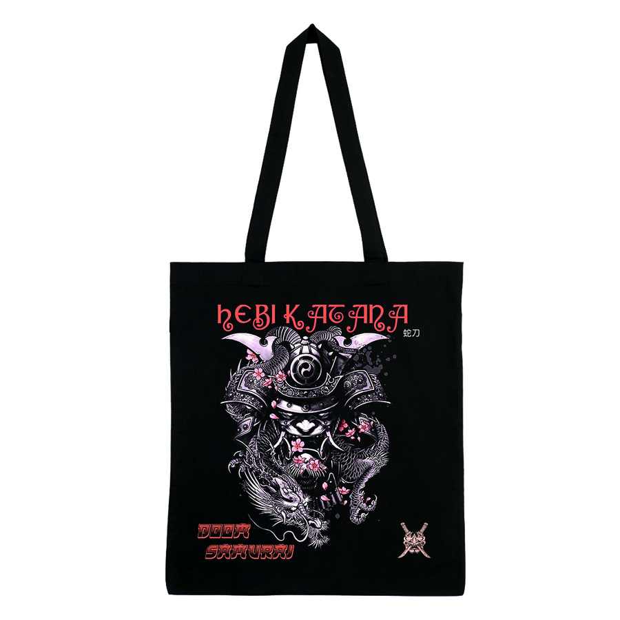 Hebi Katana - Doom Samurai Tote Bag - Black