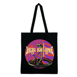 Hebi Katana - Skeleton Snake Tote Bag - Black