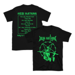 Hebi Katana - Italy & France 2024 Green Logo Tour T-Shirt - Black