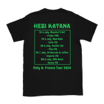 Hebi Katana - Italy & France 2024 Green Logo Tour T-Shirt - Black