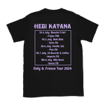 Hebi Katana - Italy & France 2024 Purple Logo Tour T-Shirt - Black