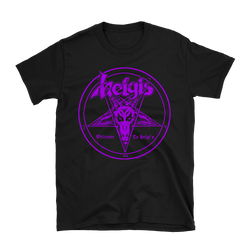 Helgi's - Welcome To Helgi's Purple Logo T-Shirt - Black