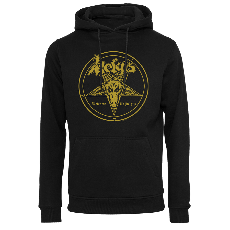 Helgi's - Welcome To Helgi's Gold Logo Pullover Hoodie - Black