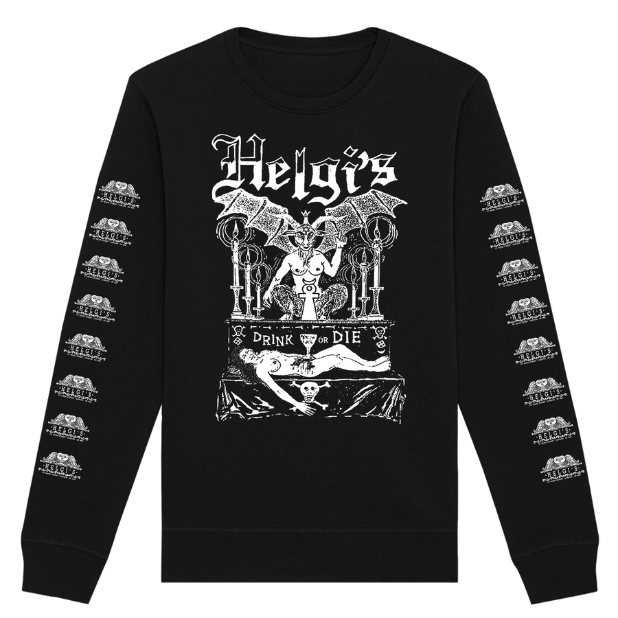 Helgi's - Drink or Die Crewneck Sweatshirt - Black
