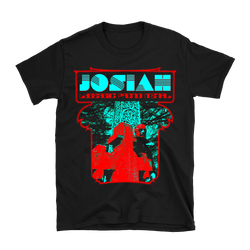 Josiah - Lysergic Proto Metal Blue Logo T-Shirt - Black